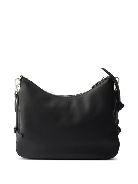 Prada large adjustable embossed shoulder bag - Black - zdjęcie produktu nr 2