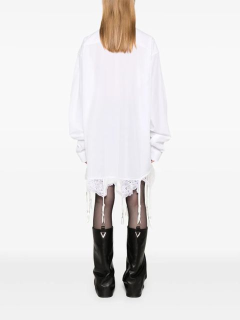 Balenciaga lace-trim shirt - White