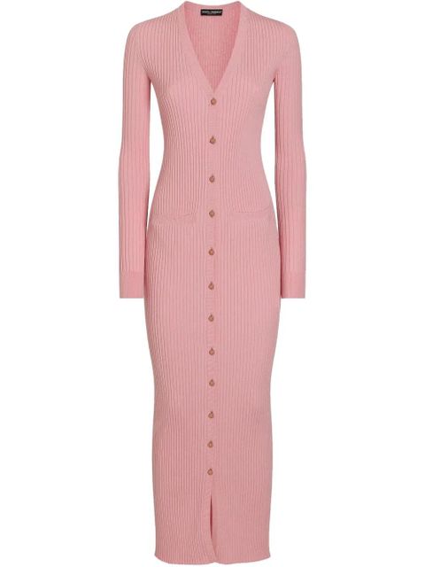 Dolce & Gabbana DNA wool long cardigan - Pink - zdjęcie produktu nr 1