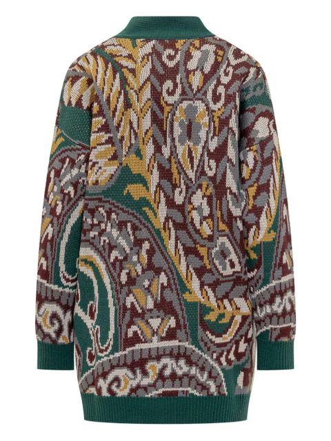 ETRO paisley-motif pocket cardigan - Green - zdjęcie produktu nr 2