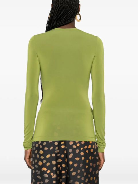 Nanushka round-neck long-sleeve top - Green