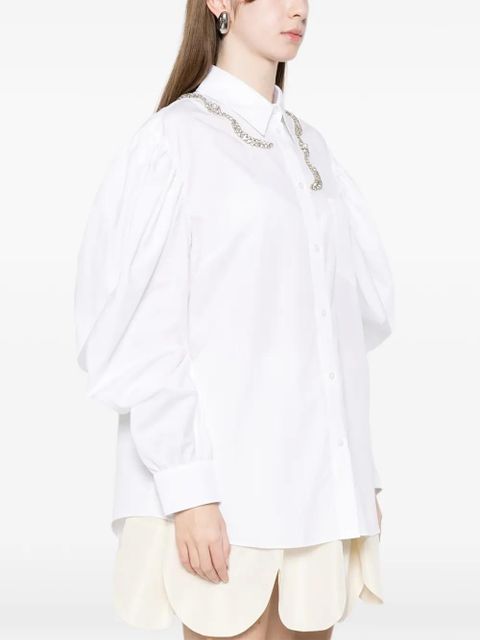 Simone Rocha draped sleeve shirt - White