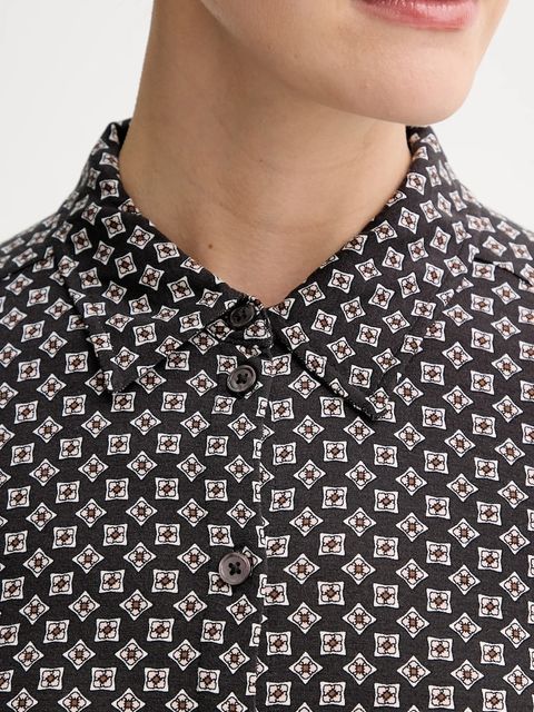 Marc O'Polo koszula damska kolor czarny regular z kołnierzykiem klasycznym 508226452319