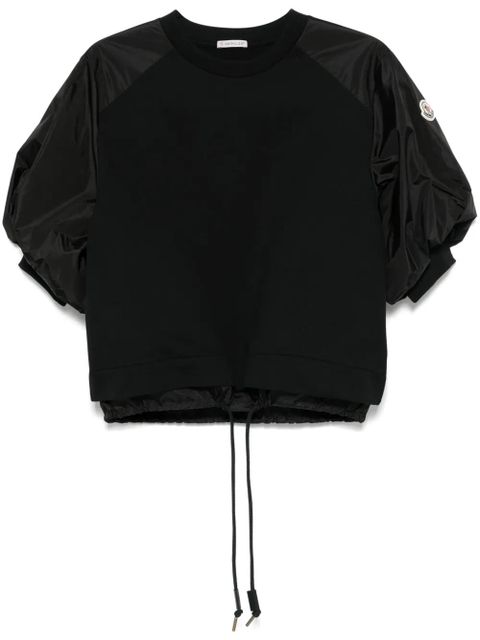 Moncler contrast-sleeves T-shirt - Black - zdjęcie produktu nr 1