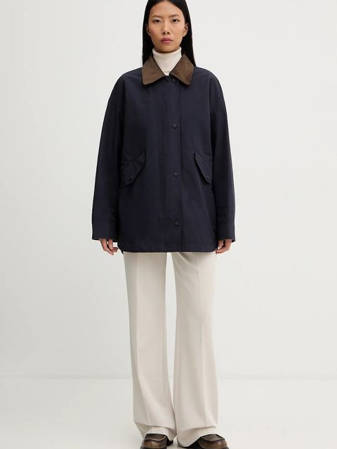 Marc O'Polo kurtka kolor granatowy przejściowa 5000008071