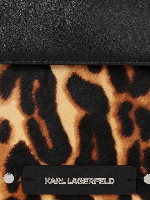 Karl Lagerfeld torebka skórzana kolor brązowy A4W30272