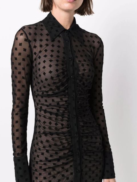 MISBHV logo-print shirt dress - Black