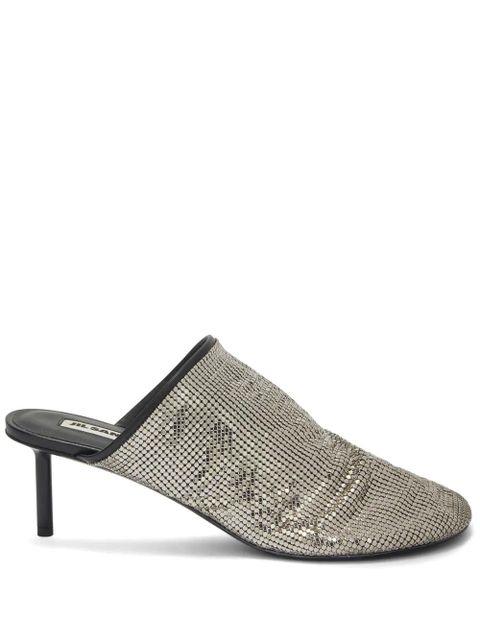Jil Sander sequin-mesh mules - Grey - zdjęcie produktu nr 1