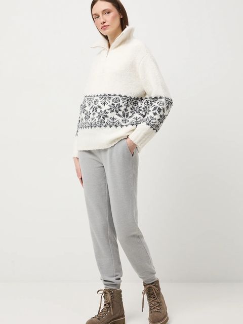 Medicine spodnie dresowe damskie kolor szary melanżowe - zdjęcie produktu nr 1