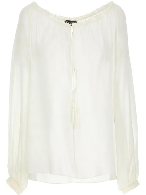 TOM FORD long-sleeve silk blouse - White - zdjęcie produktu nr 1