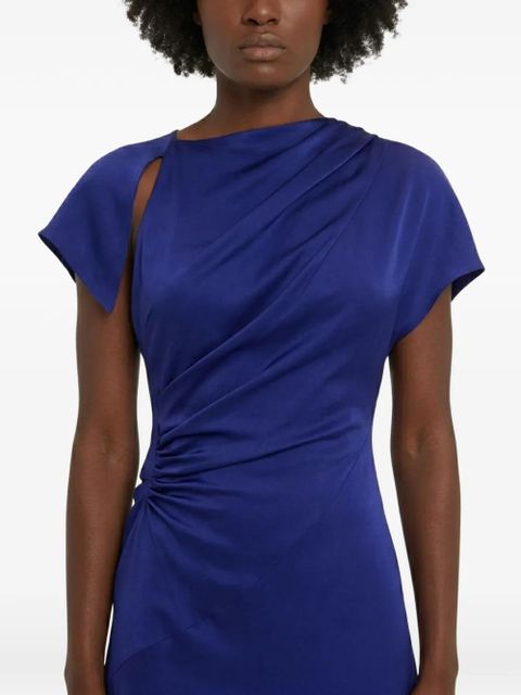 Victoria Beckham Asymmetric gathered dress - Blue