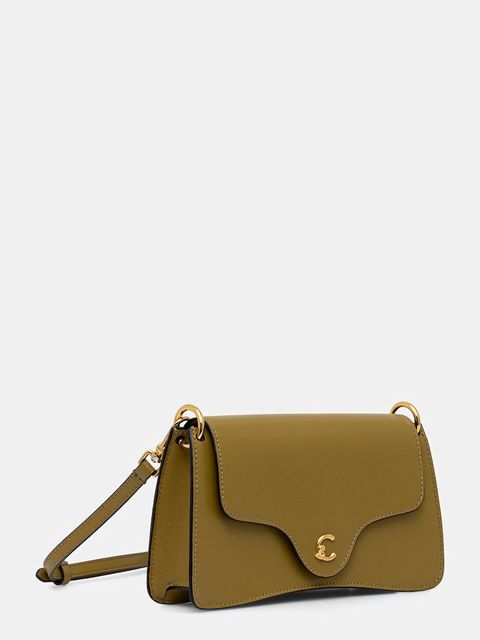 Coccinelle torebka skórzana kolor zielony E5.SSK.27.01.01