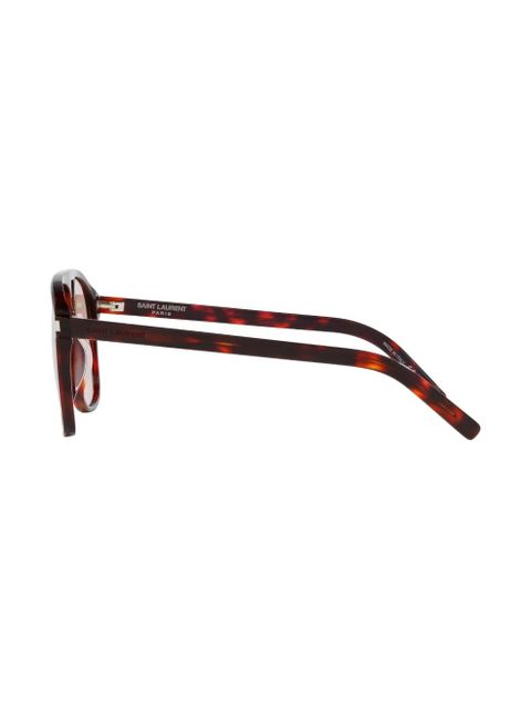Saint Laurent Eyewear Dune pilot-frame sunglasses - Red