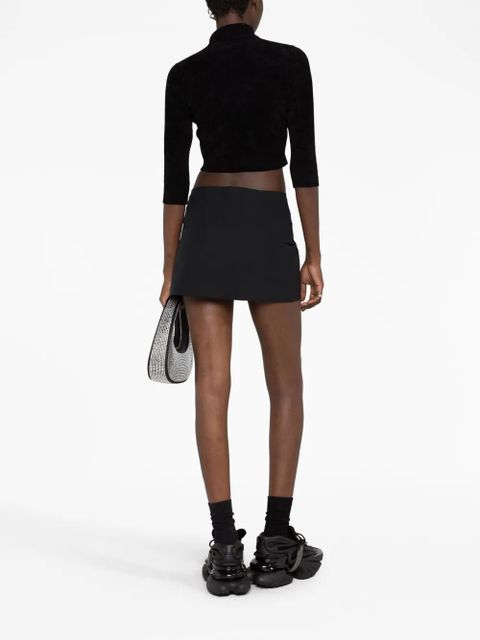 The Attico Catlin cut-out cropped jumper - Black