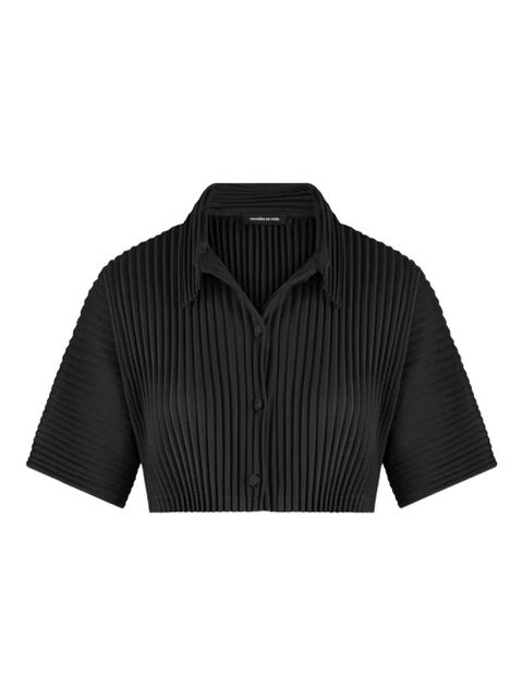 Manière De Voir Mona pleated shirt - Black - zdjęcie produktu nr 1