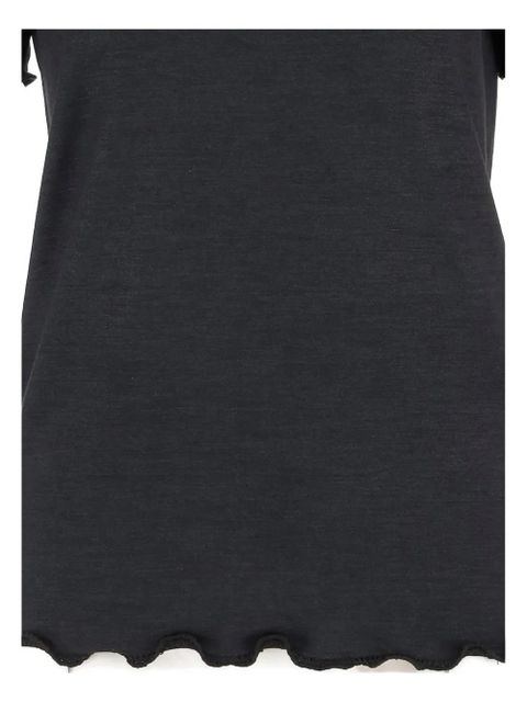 Jil Sander gathered-hems round-neck T-shirt - Black