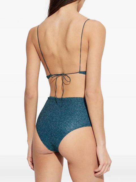 Oséree Oseree lurex finish beachwear - Blue