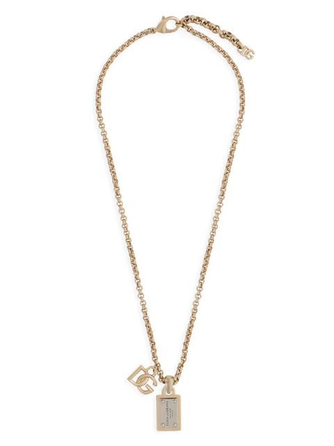 Dolce & Gabbana logo-lettering chain-link detailing necklace - Gold - zdjęcie produktu nr 1