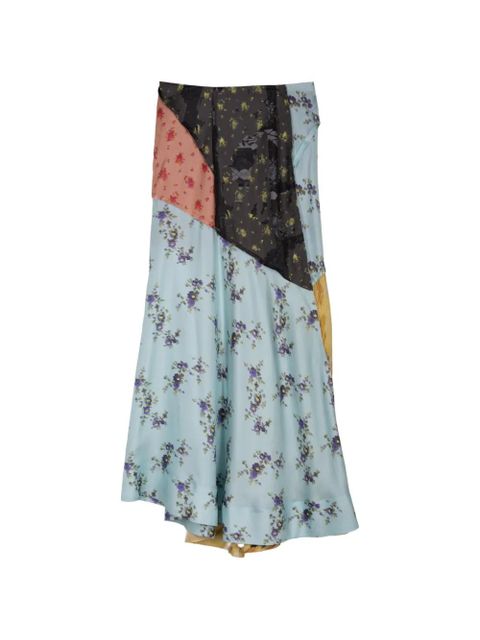 GANNI floral-print maxi skirt - Blue - zdjęcie produktu nr 1