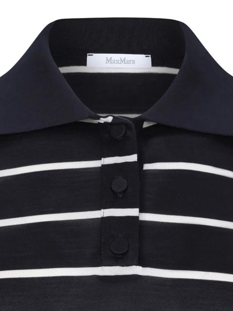 Max Mara striped collared T-shirt - Blue - zdjęcie produktu nr 2