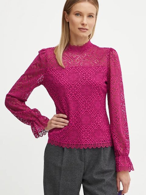 Morgan bluzka TYRIA damska kolor różowy gładka TYRIA