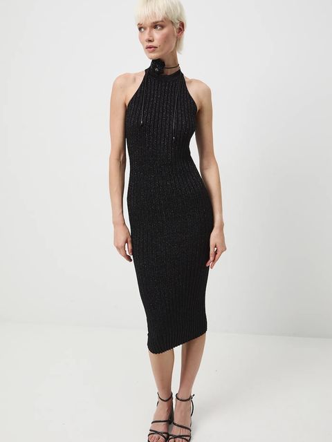 Medicine sukienka kolor srebrny midi dopasowana - zdjęcie produktu nr 2