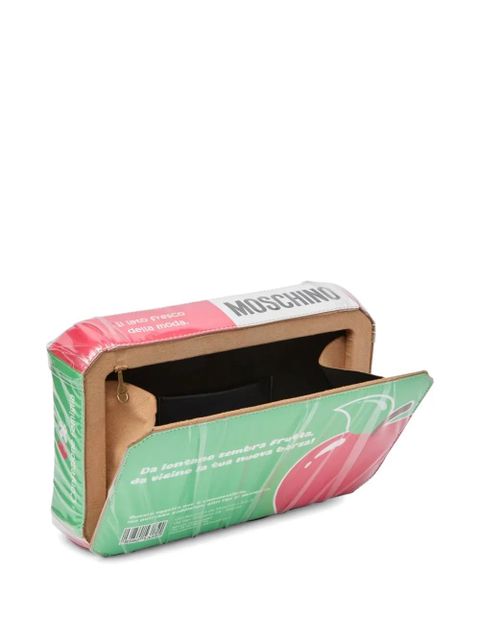 Moschino apple-print clutch bag - Green