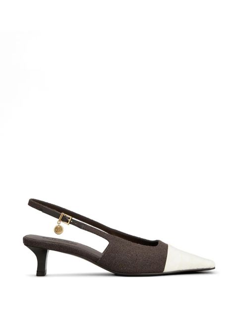 Tod's croc-effect slingback pumps - Brown - zdjęcie produktu nr 1