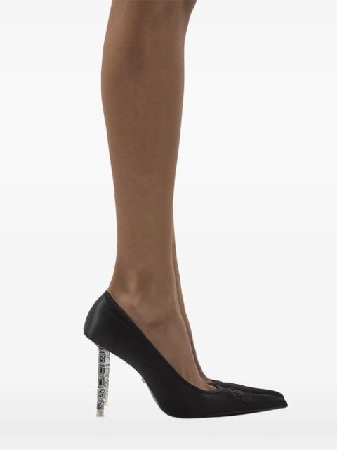 GCDS logo-embroidered pumps - Black