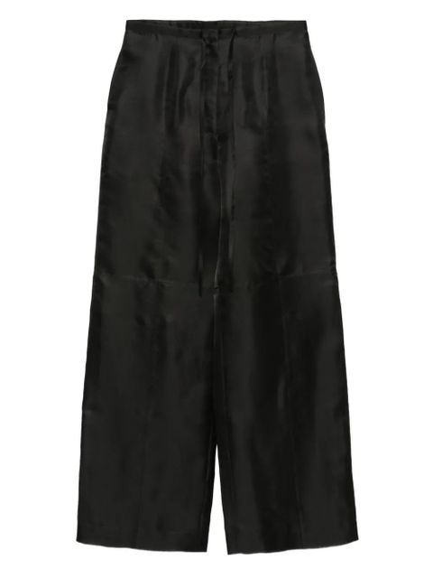 Róhe drawstring silk trousers - Black - zdjęcie produktu nr 1