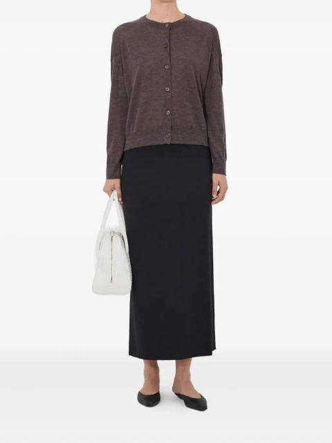 LouLou de Saison KITA buttoned ribbed cardigan - Brown - zdjęcie produktu nr 2