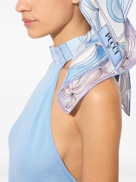 PUCCI Occhi print silk scarf - Blue