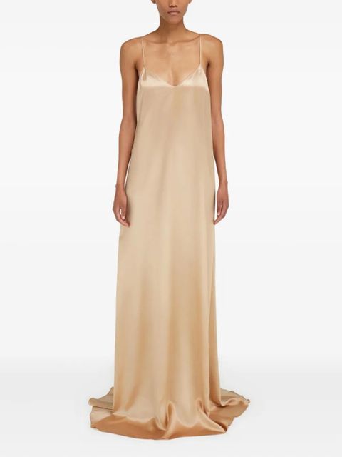 Ferragamo v-neck maxi dress - Neutrals - zdjęcie produktu nr 2