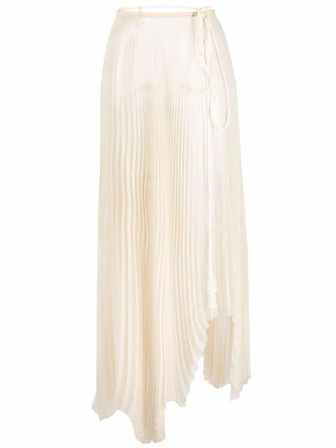 Nanushka wrap-style asymmetric pleated skirt - Neutrals - zdjęcie produktu nr 1