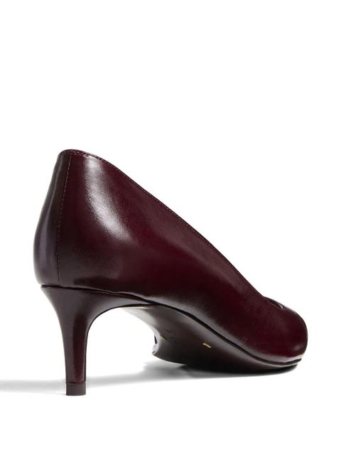 KHAITE pointed toe kitten heel pumps - Red