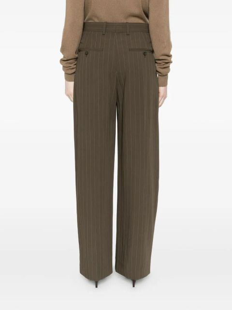 TOTEME pinstripe wide trousers - Brown