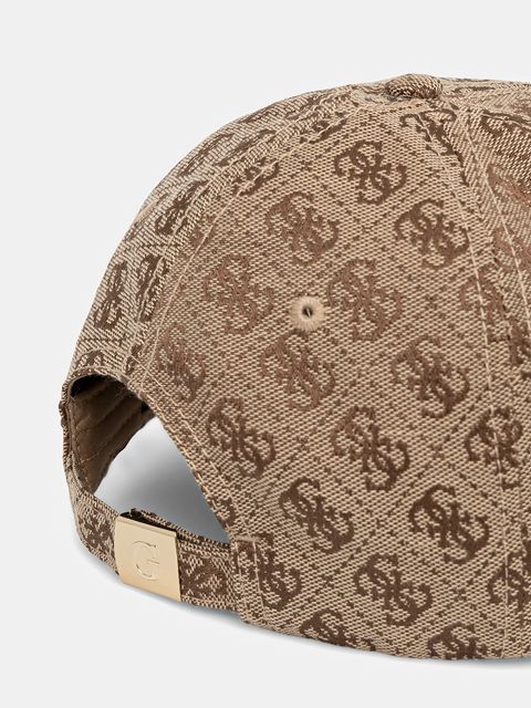 Guess czapka z daszkiem KATYA kolor beżowy AW5368 POL01