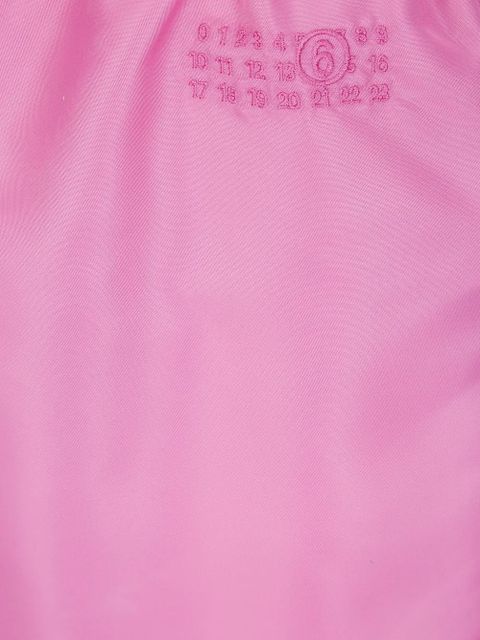 MM6 Maison Margiela logo-embroidered elasticated-waist skirt - Pink