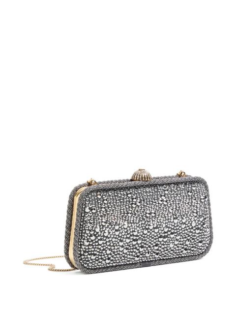 Valentino Garavani Carry Secrets rhinestone-embellished clutch - Silver - zdjęcie produktu nr 2