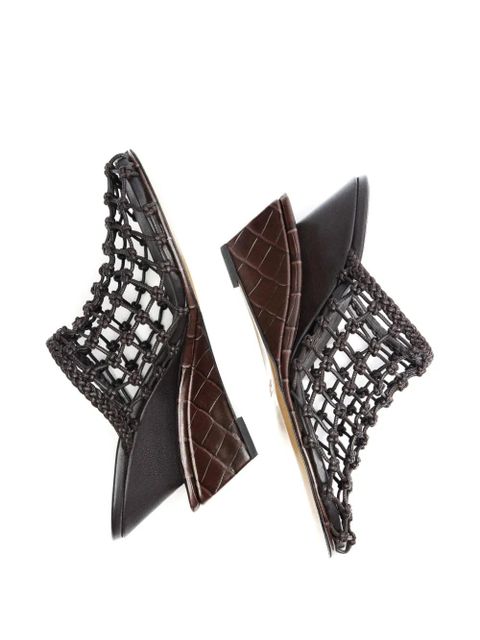 Jacquemus 100mm Les Doubles Tresses mules - Brown