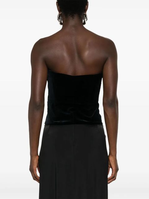 TOM FORD cotton velvet corset - Blue