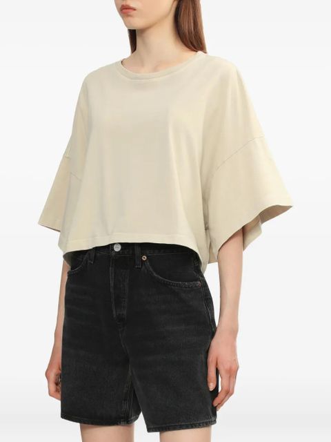 AGOLDE short-sleeve cropped T-shirt - Neutrals