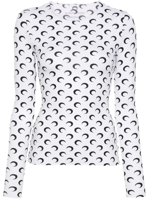 Marine Serre Crescent Moon-print T-shirt - White - zdjęcie produktu nr 1