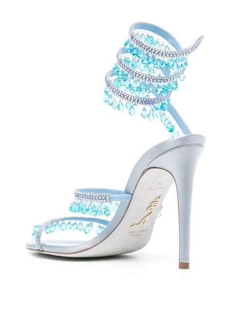René Caovilla crystal embellishment sandals - Blue