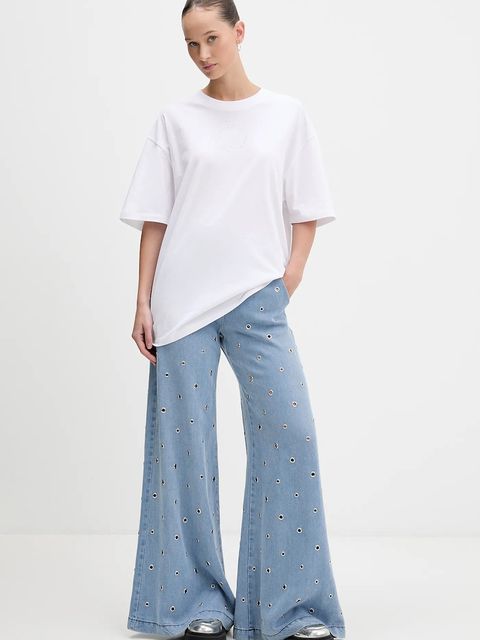 Hugo Blue t-shirt bawełniany Oversized _Tee_B_9 - zdjęcie produktu nr 2