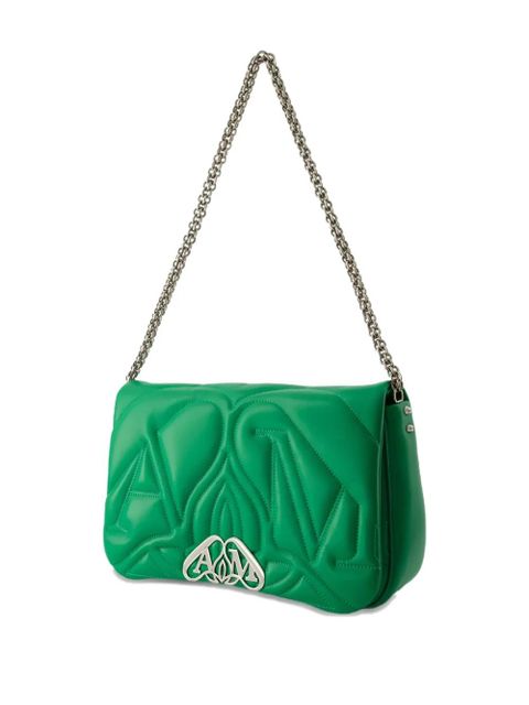 Alexander McQueen The Seal leather shoulder bag - Green