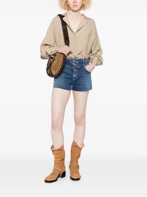 PINKO button frayed shorts - Blue - zdjęcie produktu nr 2