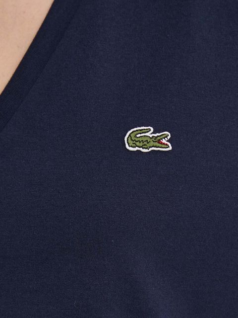Lacoste t-shirt bawełniany damski kolor granatowy