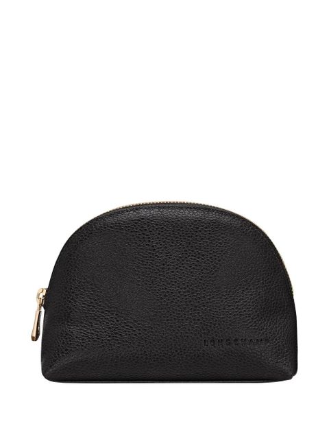 Longchamp Le Foulonné debossed-logo make up bag - Black