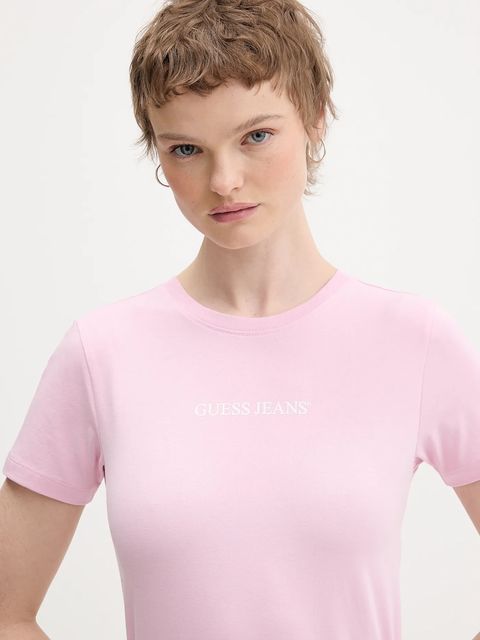 Guess Jeans t-shirt damski kolor różowy W4YI01 J1314
